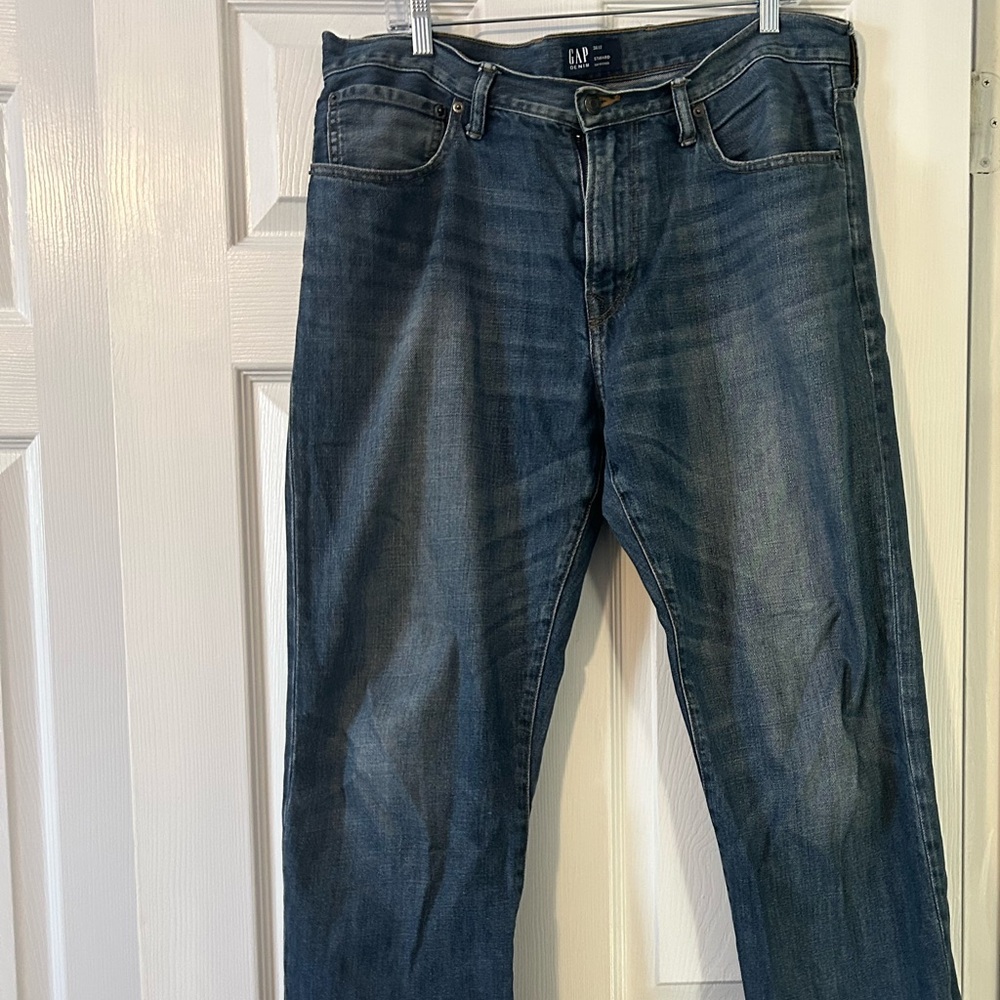 Lot of 3 Gap Men’s Straight Leg Jeans 36x32 - Picture 4 of 5